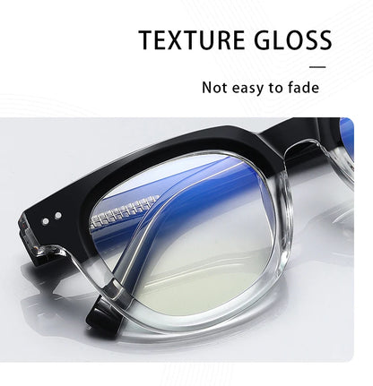 HONGMEI Men's glasses Square Classic Business Anti-Blue Light Reading Glasses Myopia Hyperopia Prescription Customized