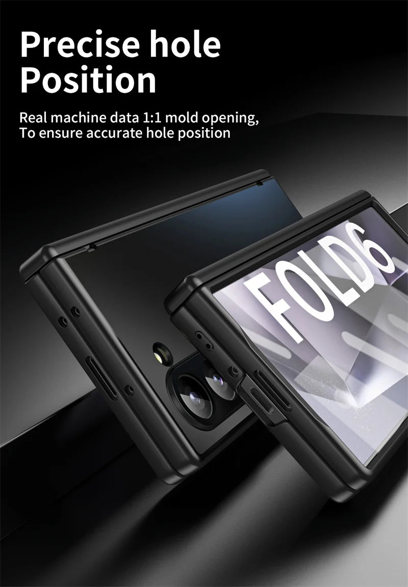 Anti-Shock Frosted Plating Full Body Case for Samsung Galaxy Z Fold 4 Fold4 Fold5 Fold3 Fold 5 3 2 5G fold2 Screen Glass film ﻿