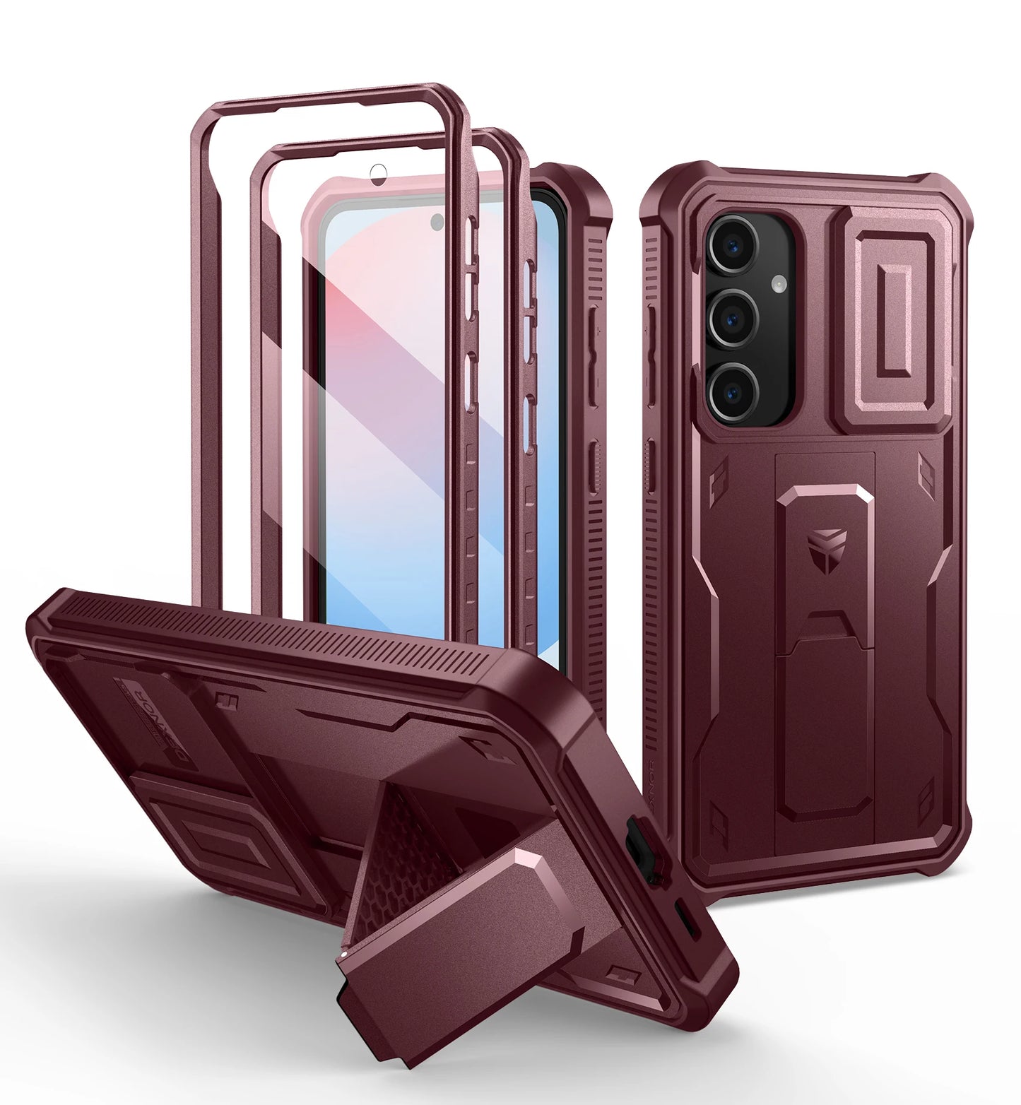 For Samsung Galaxy S24 FE Case with Built-inSlide Camera Cover Full Body Heavy-Duty Rugged Case holder Built-in Screen Protector