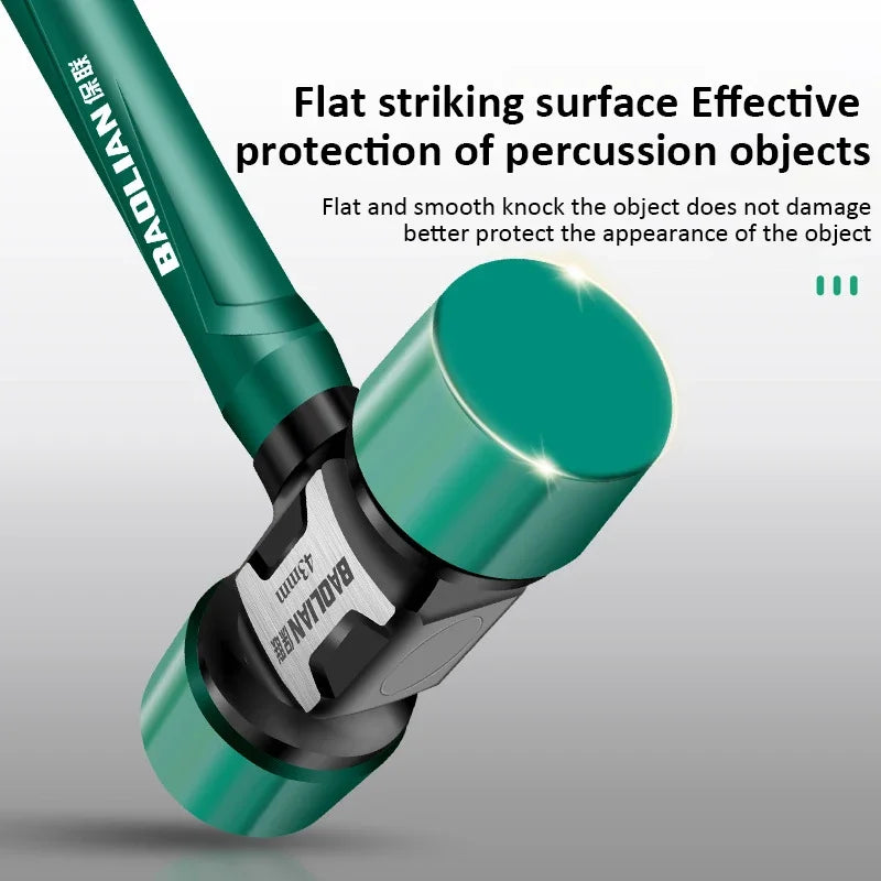Rubber Hammer Transformable Multifunctional High Resilience Rubber Hammer Anti-vibration and Non-slip Professional Work Tools
