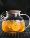 1L/1.8L Borosilicate Glass Teapot Set Clear Teapots With Cup Removable Filter Spout Drinkware For Loose Leaf Blooming Tea
