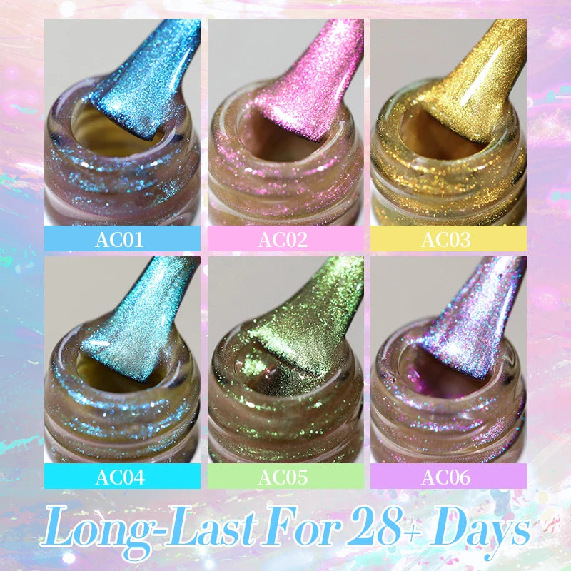 10ml Auroras Cat  Gel Tears of Angels Crystal Shining Like A Fairy Tale Soak Off UV Gel Nail Art Varnish