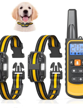 Electric Dog Training Collar Waterproof Dog Bark Collar Pet With Remote Control Rechargeable Anti Barking Device All Size Dogs