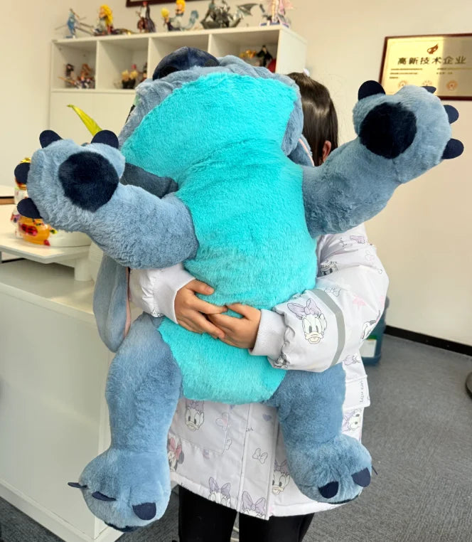 Giant Blue Cartoon Plush Stuffed Doll Soft Pillow Cushion