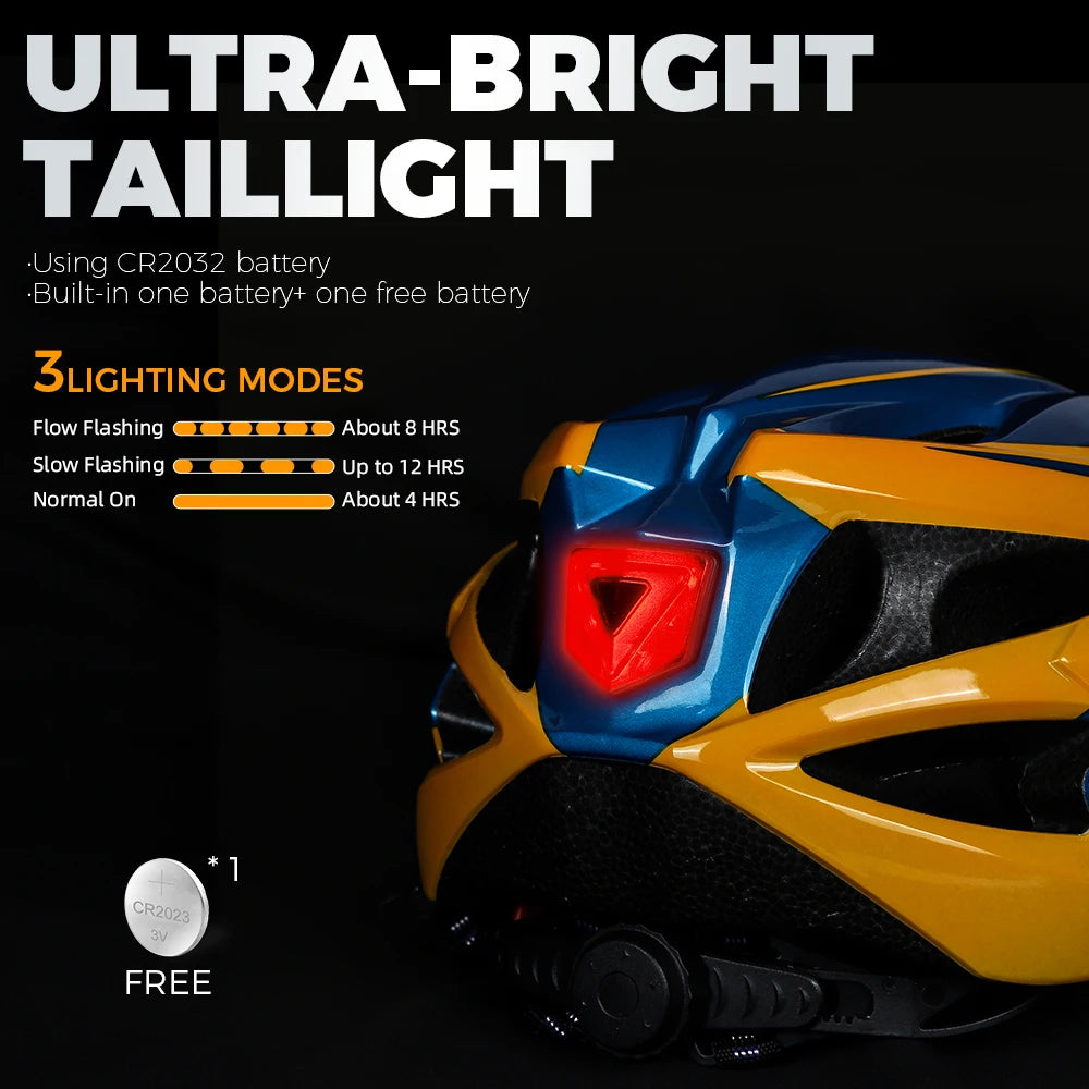 Ultra Light LED Cycling Helmet With Visor For Road And Mountain Bike
