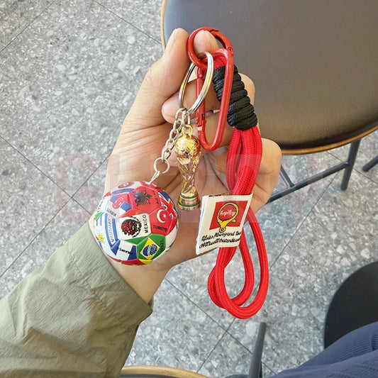 2026 Football Trophy Keychain Mini Champion Cup Soccer Fan Collectible