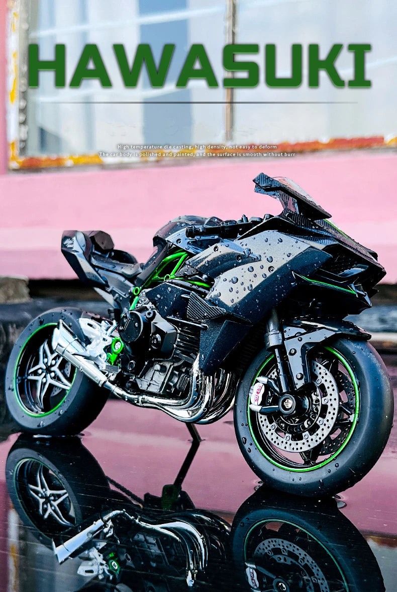 Diecast H2 H2R Racing Motorcycle Model 1 to 9 Scale