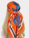 Retro Women Silk Scarf Bandanna Fashion Bohemian Pattern Square Hijab Lady Wrap Headband foulard muffler