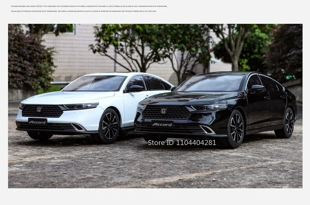 1:18 X5M Honda Accord Car Toys Alloy Diecast Models Shock Absorption Doors Opened Front Wheel Steering Vehices Desktop Ornament