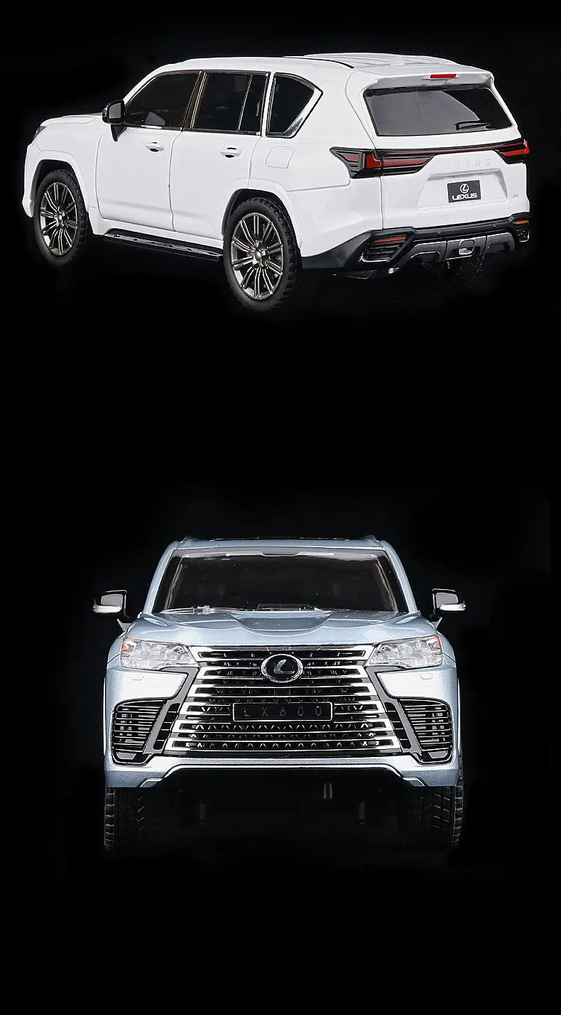 1:24 Lexus LX600 SUV Metal Model Car Toys Alloy Diecast Simulation Offroad Vehicles Sound And Light Cars