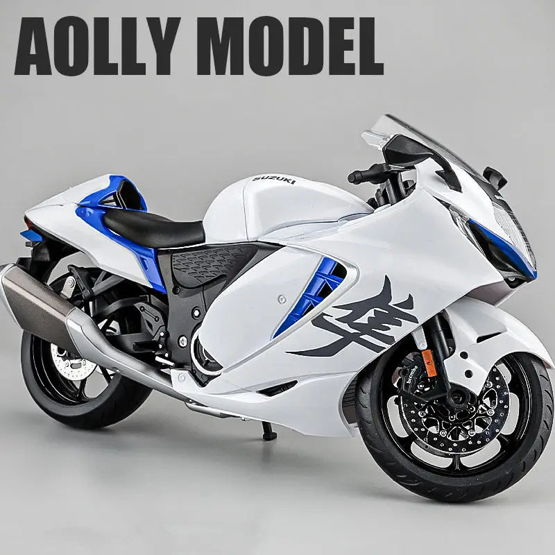 Diecast Suzuki Hayabusa GSX1300R Motorcycle Model 1 to 9 Scale
