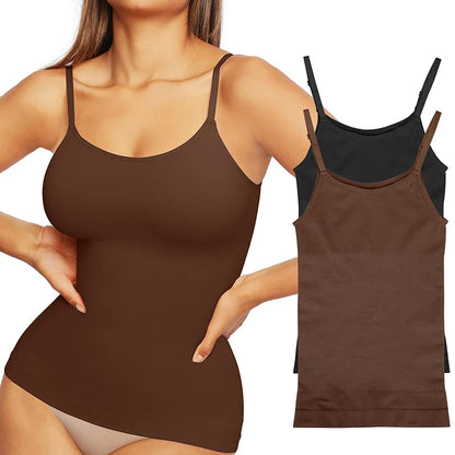 Scoop Neck Compression Cami Tummy and Waist Control Body Shapewear Camisole Summer Tops Black Nude Smooth Slimming Vest 3XL