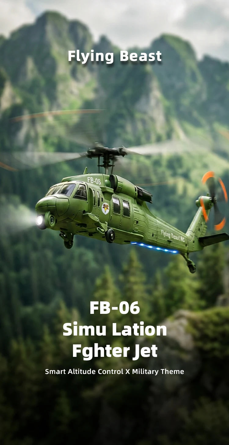 Remote Control Single Rotor Military Helicopter With Optical Flow Positioning