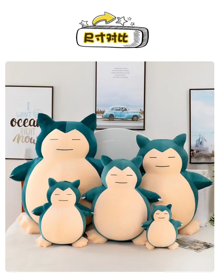 Hot 60cm Kawaii Snorlax Plush Toy Anime Pokemon Stuffed Doll Large Cute Baby Gift Kids Birthday Xmas Present Wholesale