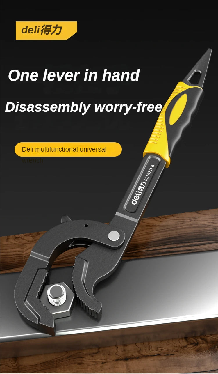 14-30 / 30-60mm Universal Key Pipe Wrench Open End Spanner Set High-carbon Steel Snap N Grip Tool Plumber Multi Hand Tool