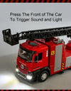 1:32 Ladder Truck Water Tanker Military Missile Rocket Launcher Trucks Model Toy Car Metal Diecast Sound Light Models Boys Gifts