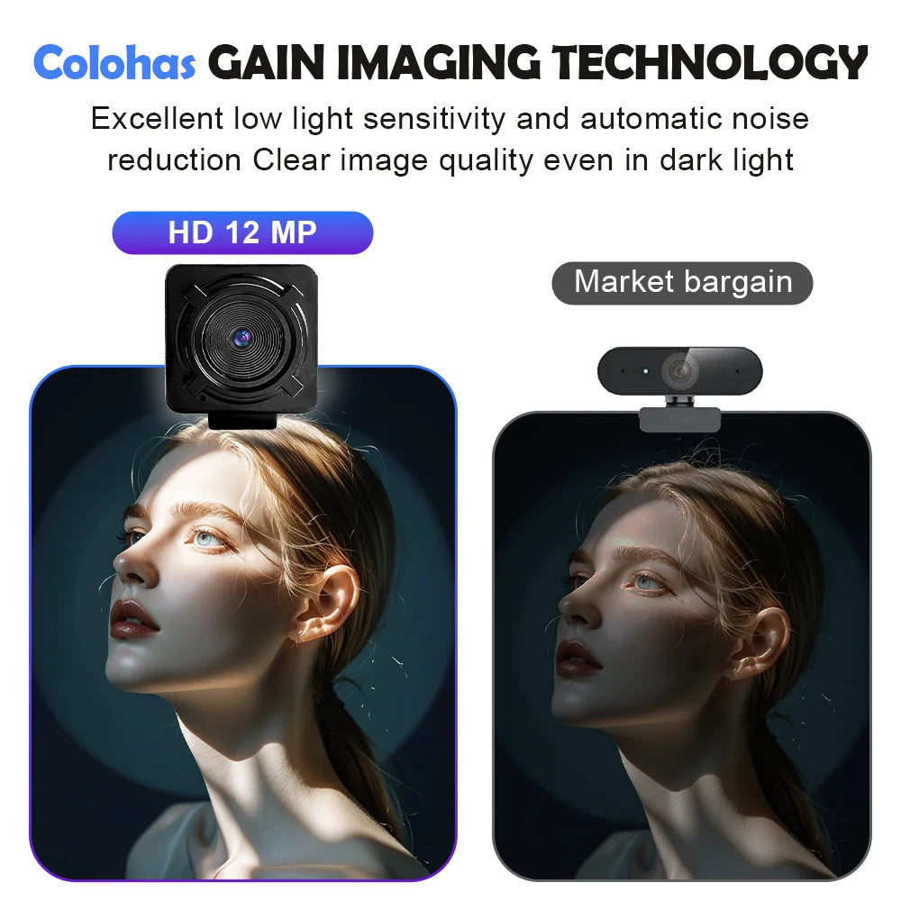 4K Webcam for Pc 1080P 60FPS USB Remote Control Computer Web Camera With Tripod Mic Autofocus for/Pro Live Streaming/Video Call