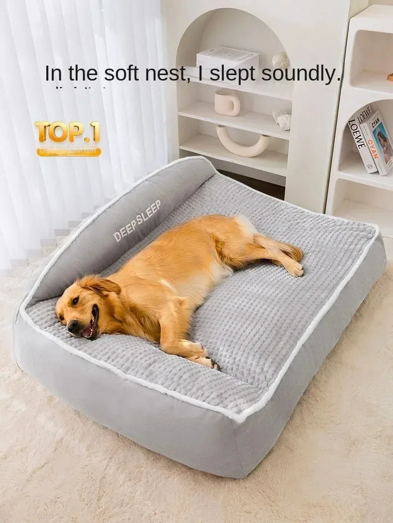 Warm Corduroy Dog Sofa Bed Pet Cushion