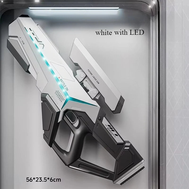 Upgrade Electric LED Water Gun with Automatic Water Absorption – Rechargeable Continuous Shooting Water Blaster