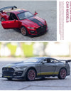 Scale 1:32 Mustang Shelby GT500 F-150 Toy Car Model Alloy Diecast Sound Light Pull Back Vehicle Models Birthday Gifts