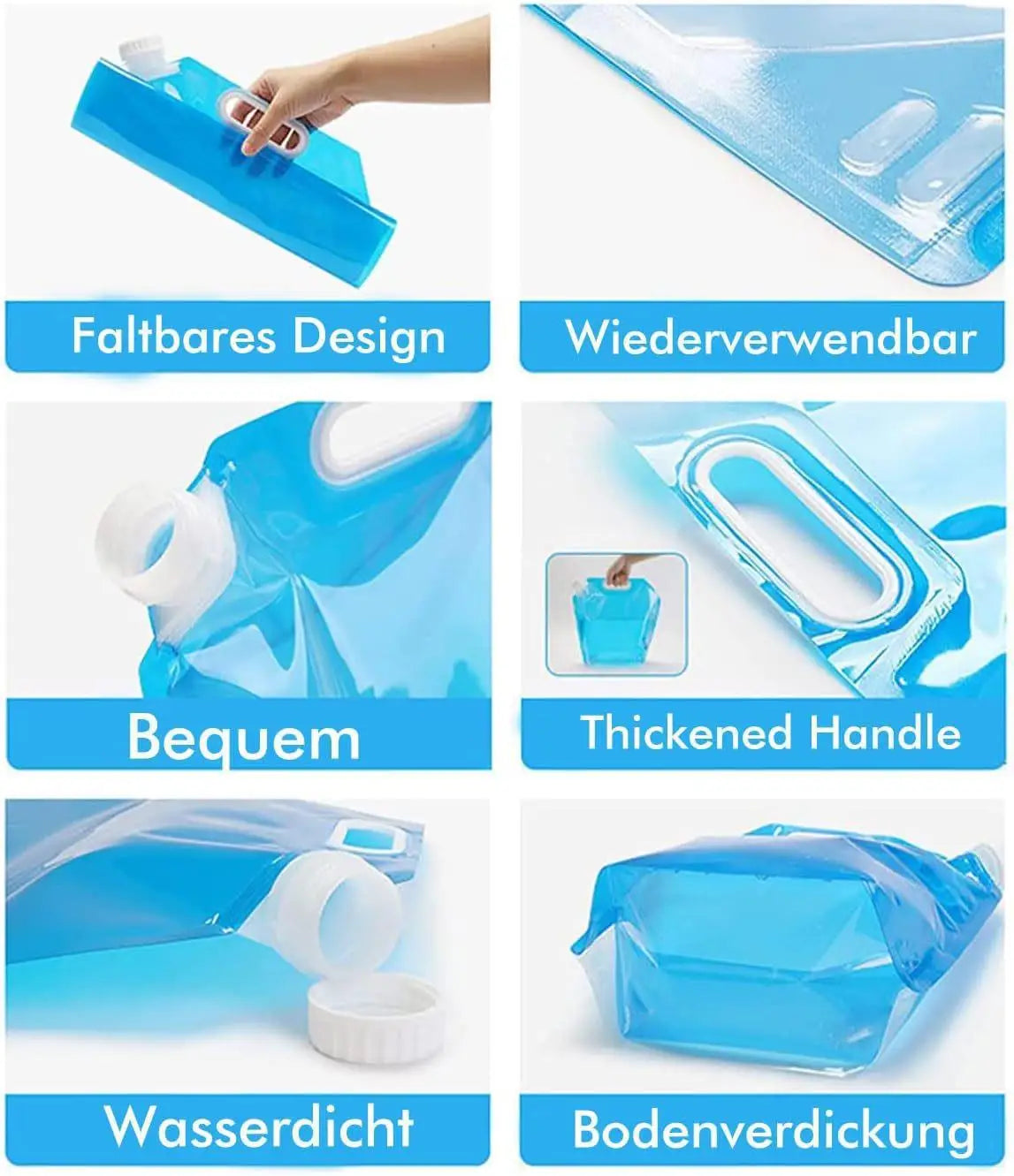 5/10/15L Outdoor Camping Water Bag Portable Folding Bucket Large Capacity Water Container with Handle Travel Camping Supplies