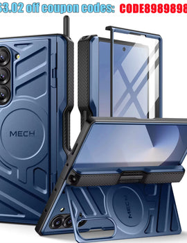 Strong Magnetic Case for Samsung Galaxy Z Fold 6 with MagSafe Built in Screen Protector Belt Clip Kickstand Function Phone Case