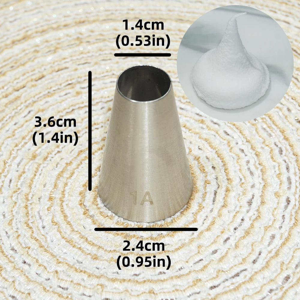 Multiple Large Metal Cake Cream Decoration Tips Pastry Tools Stainless Steel Piping Icing Nozzle Cupcake Head Dessert Decorators