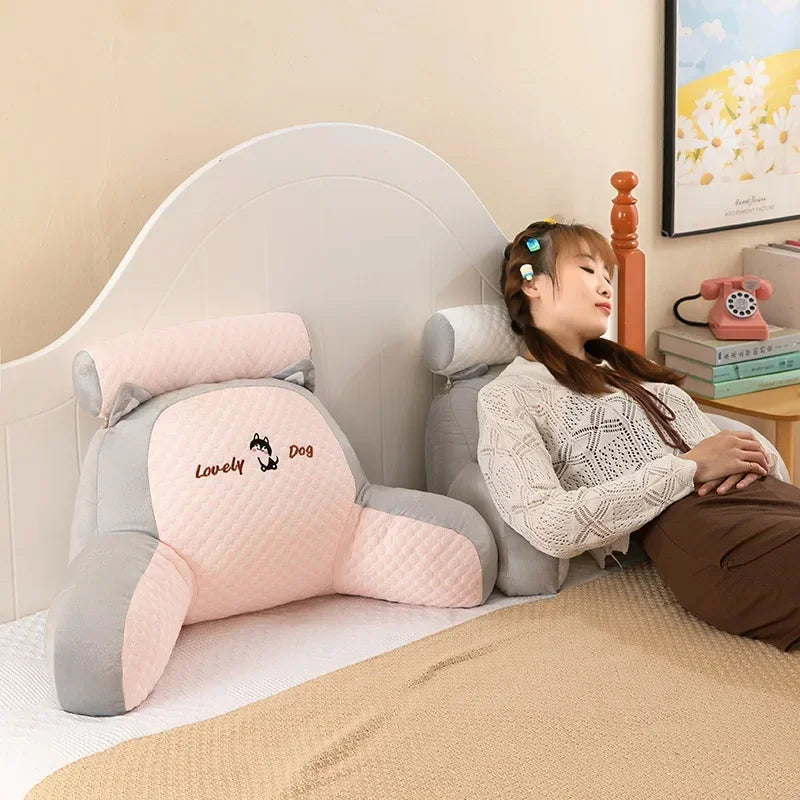 Kawaii Capybara Plush Pillow Cartoon Soft Stuffed Cute Large Backrest Cushion Lumbar Support Pillow Reading Pillow Soft Cushion