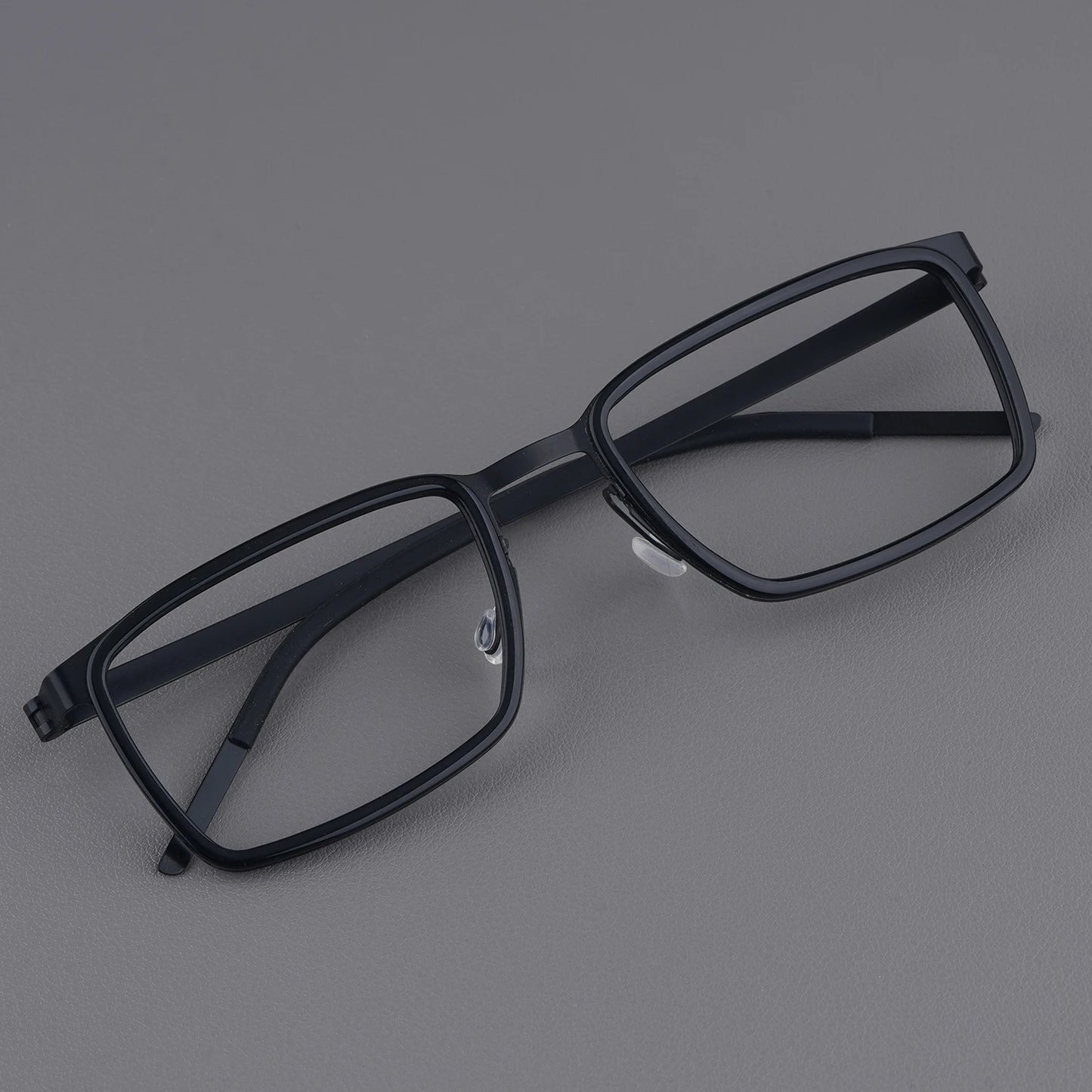 Rectangle Titanium Screwless Business Eyeglasses Frame