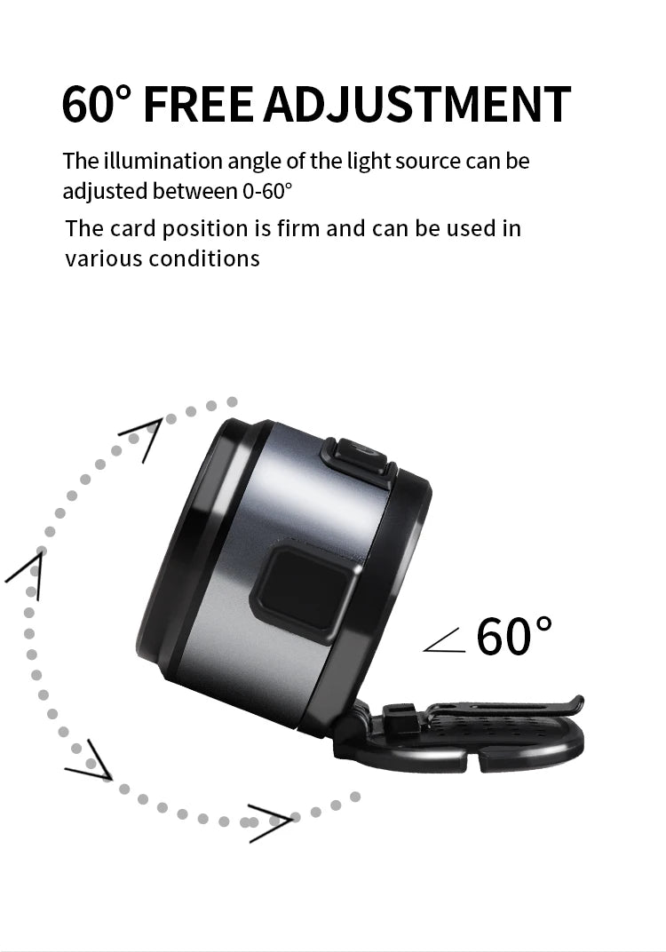 XPG + COB Multifunction Headlamp Rechargeable Magnetic Clip Light Camping Work Torch with Red Light