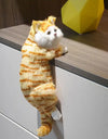 Simulation cat plush Doll Realistic Cute Cat Furry Hanging Ornaments Car Decoration Stuffed Animals Sculptures creative gift