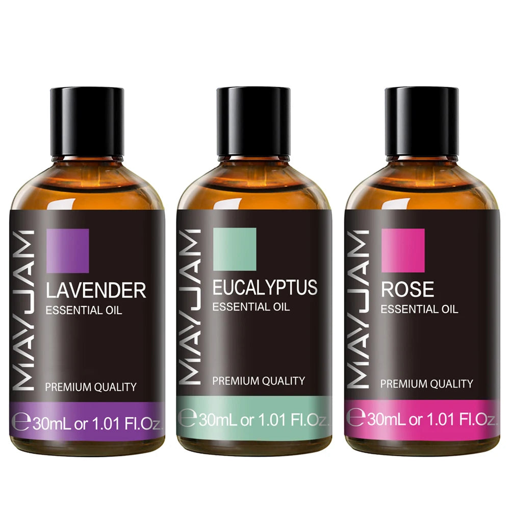 3 Bottles Natural Essential Oil 30ml Aroma Oil For Aromatherapy Car Air Freshener Sweet Orange Lemon