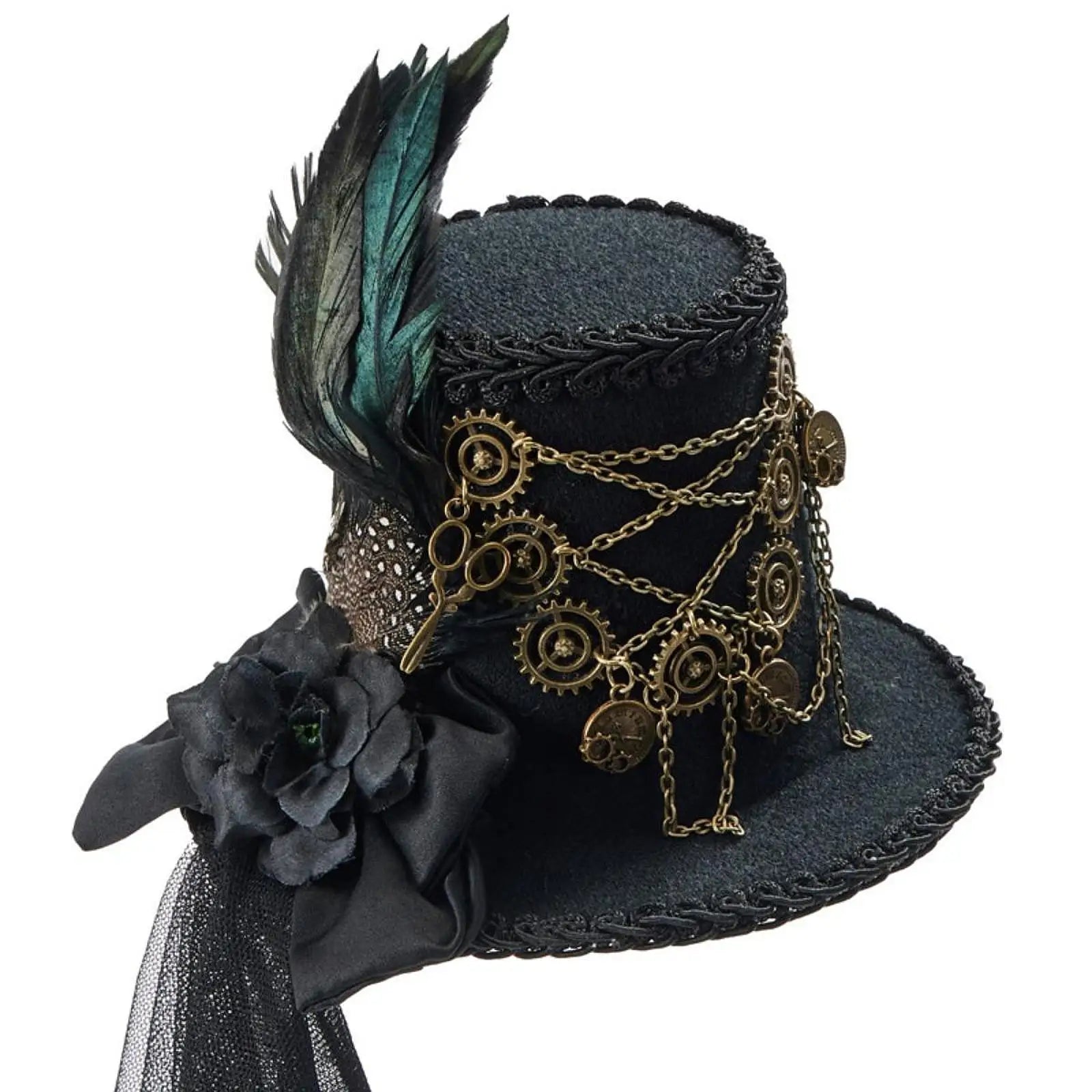 Steampunk Top Hat Headwear Gothic Vintage Head Gear Fedoras Headband for Party Adults Masquerade Halloween