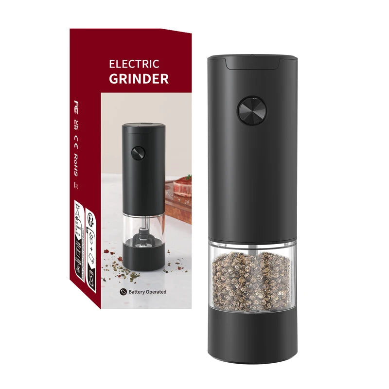 Electric Salt And Pepper Grinder With Adjustable Coarseness Refillable Mills Battery Powered Pepper Grinder Kitchen Gadget Tool