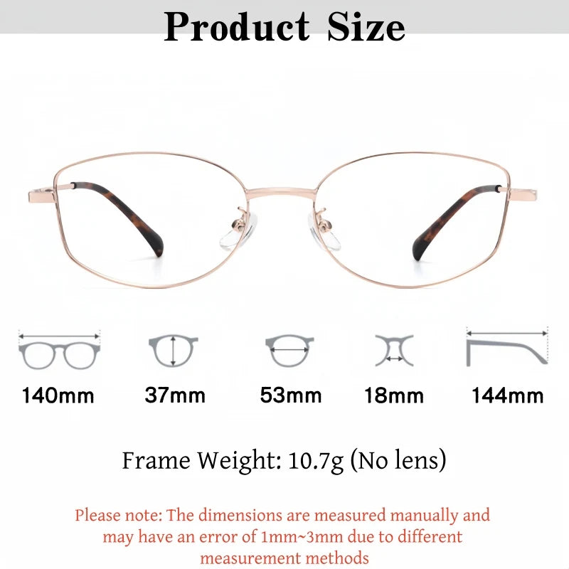 Retro Alloy Blue Light Blocking Progressive Multifocal Prescription Glasses