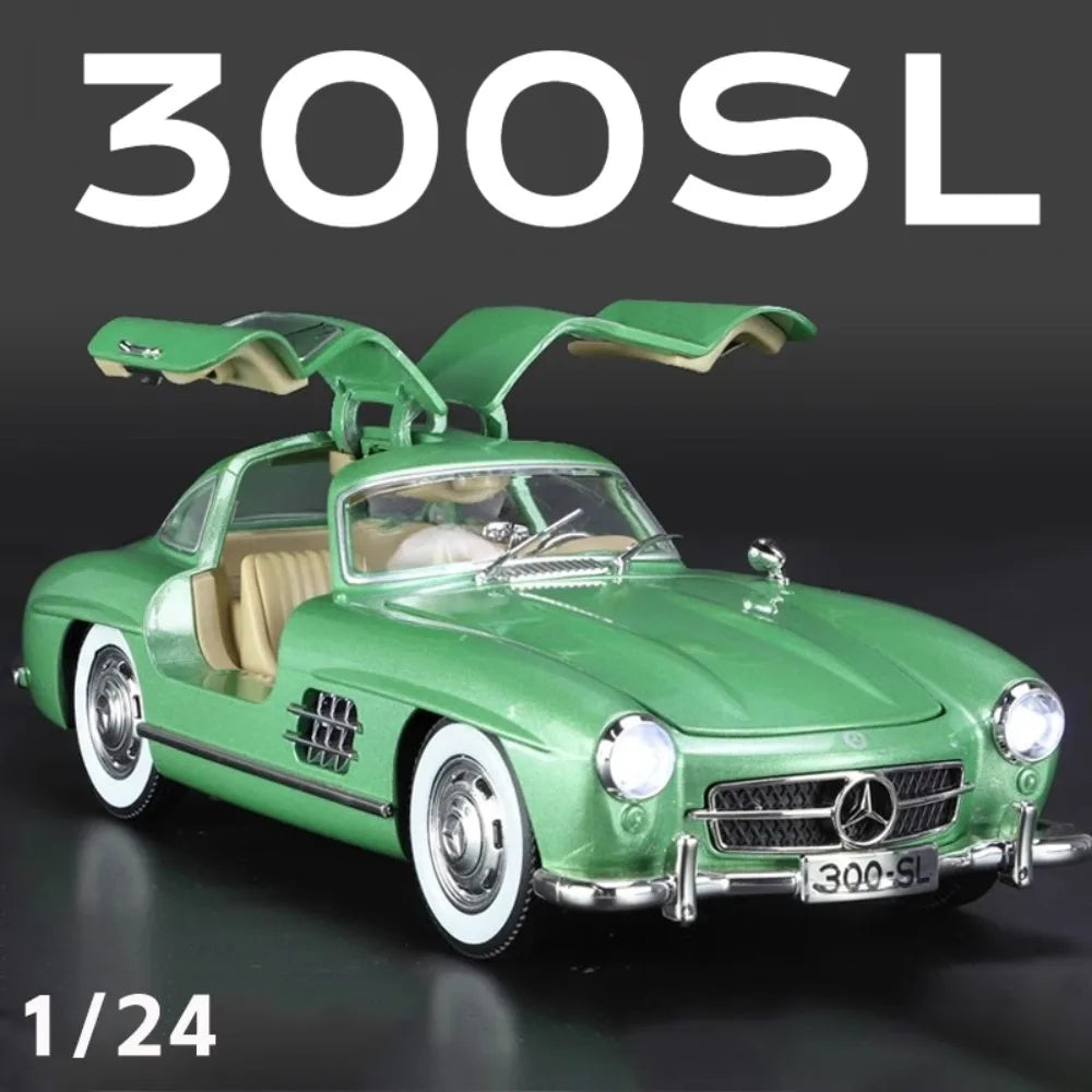 1:24 Scale 300SL GLE350 Toy Sports Car Model Music Light Pull Back Doors Opened Off-road Vehicle Models Ornament Gifts