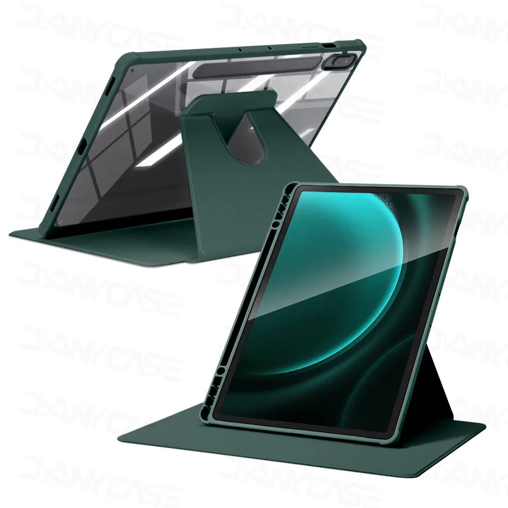 Case Fit Samsung Galaxy Tablet Case for S9 FE S6 lite Tab A9 A8 S7 S8 S9 and Plus FE Smart Auto Sleep Wake Function Acrylic Case