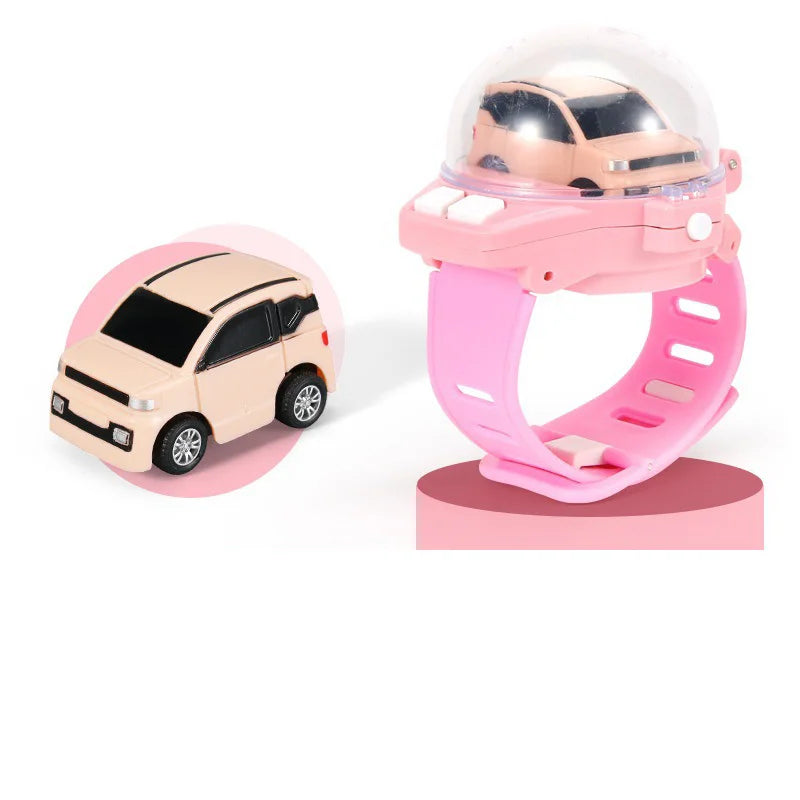 Children's Watch Remote Control Car Electric Alloy Mini Watch Car Parent Child Interaction 2.4G Remote Control Racing Toy Gift