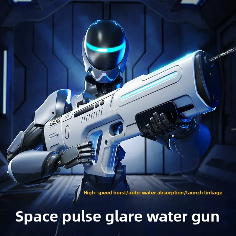 Pulse Continuous Firing Electric Water Gun Powerful Large Capacity Automatic Water Absorption Water Blaster