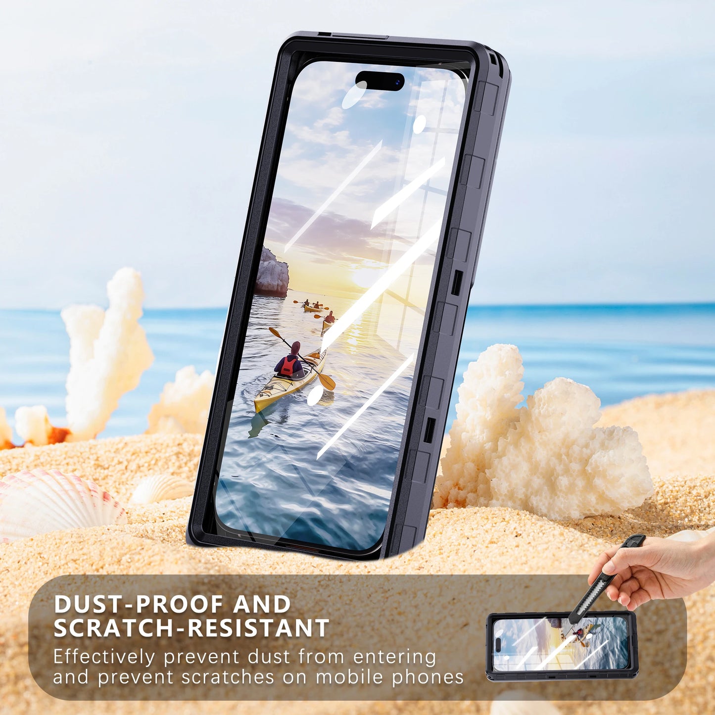 Waterproof Phone Case for 6.9' Devices Transparent Universal Touch Screen Underwater Dust And Drop Protection IP68 New