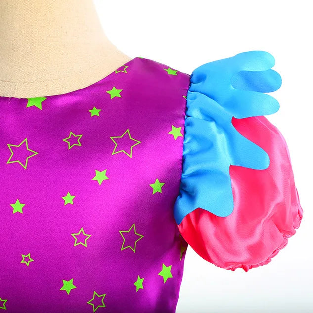 Girls Purim Festival Lollipop Costume  Puff Sleeve Candy Costume  Sweet Lollipop Print Birthday Party Dresses