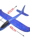 48cm LED DIY Kids Toys Hand Throw Flying Glider Planes Foam Aeroplan Model Party Bag Fillers Flying Glider Plane Toys Kids Game