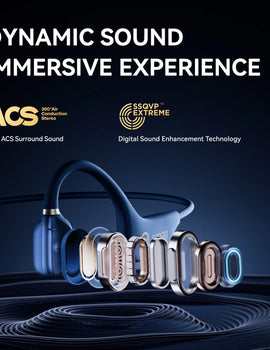 A5X True Bone Conduction Earphone Open Ear Bluetooth Wireless Sport Headphones Waterproof Headset 3D Stereo Sound