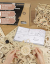 3D Wooden Puzzle Owl Clock Model Building Kit Toys