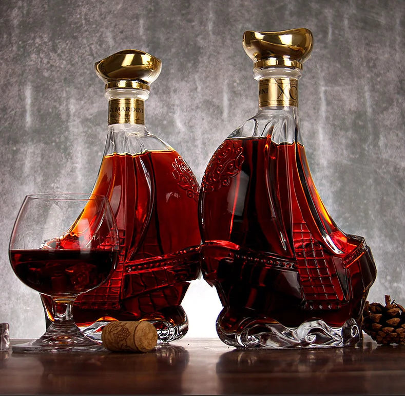 Whiskey Decanter Bottle with Lid, Crystal Glass, Wine Beer Containers, Cup, Home Bar Tools, Decoration