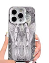 Retro Matte Angel Cupid Phone Case for iPhone 15 14 15 Plus Shockproof Hard Cover
