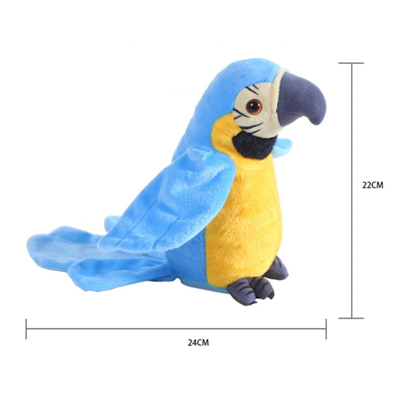 Parrot Talking Electronic Speaking Record Repeats Cute Soft Stuffed Animal Bird Doll  s  Gift