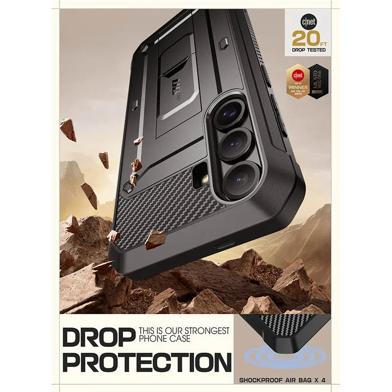 For Samsung Galaxy S25 Plus Case UB Pro Heavy Duty Rugged Phone Case with Built-in Screen Protector Kickstand Belt-Clip