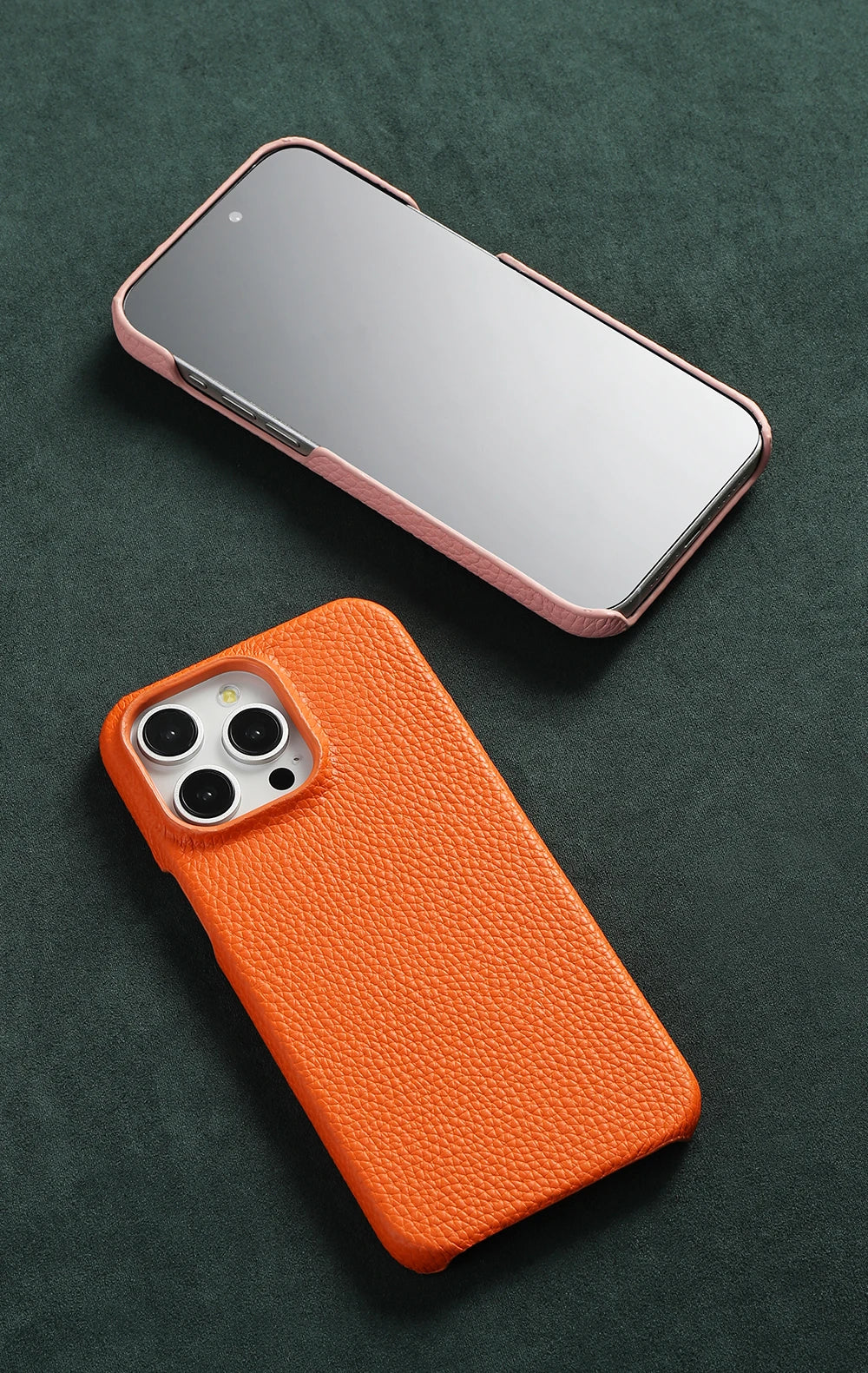 for Magsafe Case for iPhone 15 16 Pro Max Promax 16Pro Natural Cowhide Lychee Leather  Protector Luxury Phone Back Cover