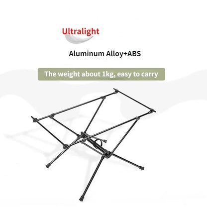 Outdoor Camping Folding Table Aluminum Alloy Table Ultralight Hiking Riding with Net Pocket Tactical Table